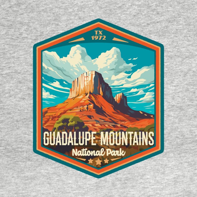 Guadalupe Mountains National Park Vintage WPA Style National Parks Art by GIANTSTEPDESIGN